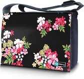 Messengertas / laptoptas 15,6 inch gekleurde bloemen - Sleevy - laptoptas - schooltas