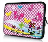 Sleevy 17.3 laptophoes speelse vlindertjes - laptop sleeve - laptopcover - Sleevy Collectie 250+ designs