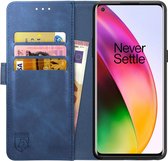 Rosso Element OnePlus 8 Hoesje Book Cover Blauw