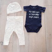 MM Baby rompertje met tekst papa cadeau geboorte meisje jongen set met tekst aanstaande zwanger kledingset pasgeboren unisex Bodysuit | Huispakje | Kraamkado | Gift Set eerste Vaderdag liefste