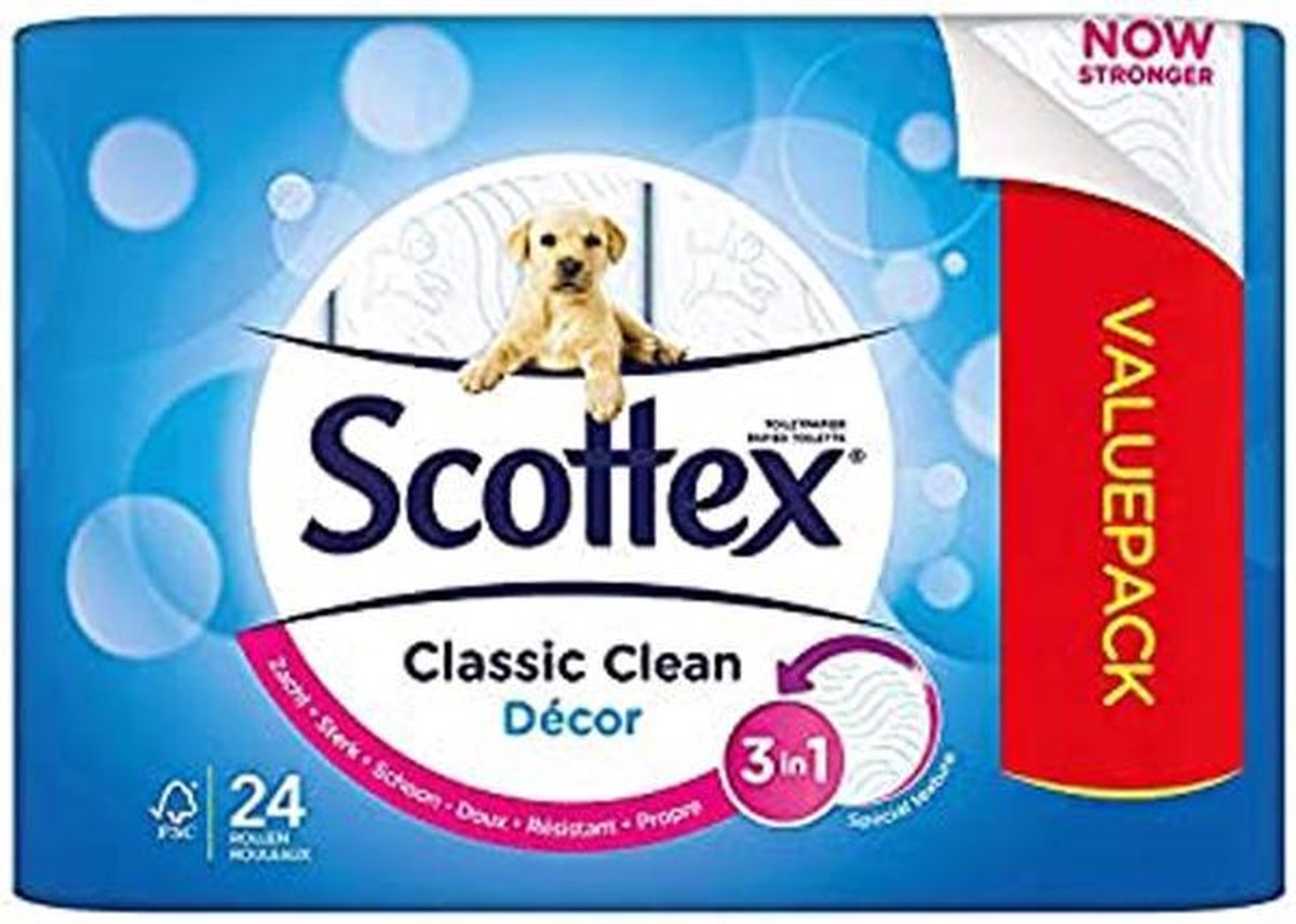 Scottex Classic Clean 2-laags WC Papier - 24 rollen | bol.com