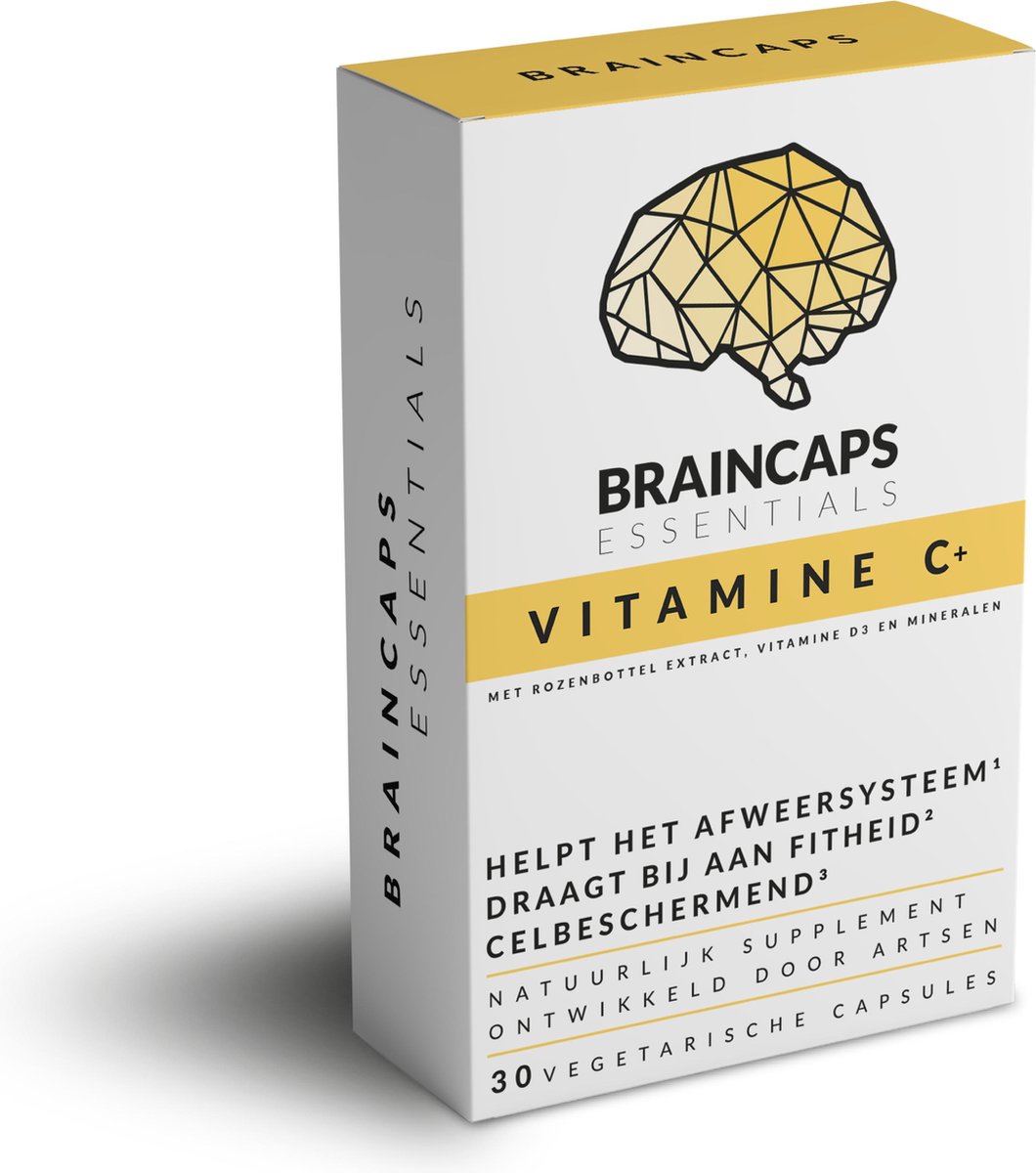 Vitamine C capsules van Braincaps – 6 in 1 Multivitamine - Maandverpakking