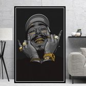 Canvas Schilderij * Malone Hip Hop Rapper Zanger * - Muziek - Kleur - 50 x 70 cm