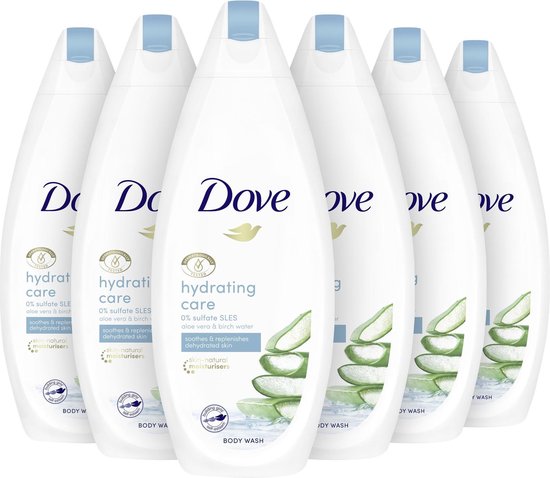 Dove Shower Hydrating Care - 6 x 225ml - Voordeelverpakking