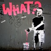 BANKSY Boy Paintbrush WHAT? Canvas Print