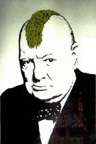BANKSY Winston Churchill Punk Canvas Print