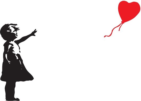 BANKSY Girl With The Red Balloon - There Is Always Hope Canvas Print |  bol.com
