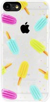 ADEL Siliconen Back Cover Softcase Hoesje voor iPhone 8 Plus/ 7 Plus - Zoete ijsjes