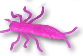 Gearomatiseerd kunstaas - zwemmende Nimfen - roze - shrimp - 5 cm - 8 x 7 stuks