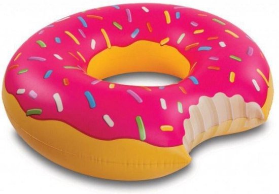 bol.com | Opblaasbaar XXL Donut Zwemband 100 x 100 CM - Water Speelgoed  Eten Roze - Voor...