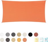 Rechthoekige luifel van Lumaland incl. spankoorden|polyester met dubbele pu-laag | Rechthoekig 2 x 4 Meter | 160 g/m² - oranje