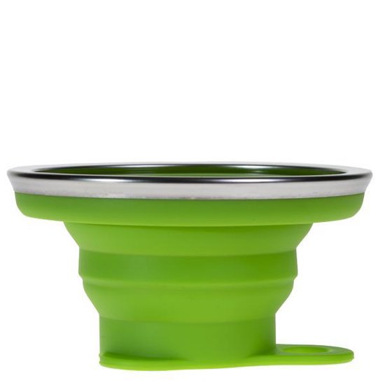 Opvouwbare siliconen beker met deksel 200 ml groen van Merkloos — afbeelding 3