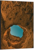 Dibond –Rots met Opening– 60x90cm Foto op Aluminium (Wanddecoratie van metaal)