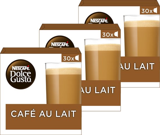 Nieuwjaar Extreem belangrijk Transformator Nescafé Dolce Gusto Café Au Lait capsules - 90 koffiecups | bol.com