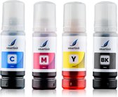 Smart ink huismerk inkt - Epson Ecotank 104 - Zwart en kleur - 85ML ET-2700, ET-2712, ET-2714, ET-2715, ET-2720, ET-2721, ET-2726, ET-2810, ET-2812, ET-2814, ET-2815, ET-2820, ET-2