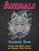 Animals - Coloring Book - Designs with Henna, Paisley and Mandala Style Patterns