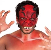 Boland Halfmasker Duivel Latex Zwart/rood One-size