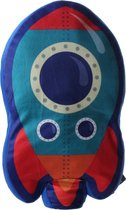 Kids Licensing Vormkussen Rocket Junior 35 X 55 Cm Polyester Blauw/rood