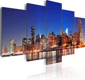 Schilderijen Op Canvas - Schilderij - New York in close-up 200x100 - Artgeist Schilderij