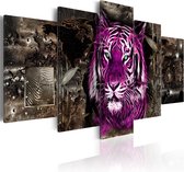 Schilderijen Op Canvas - Schilderij - Purple King 200x100 - Artgeist Schilderij