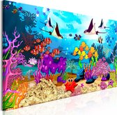 Schilderijen Op Canvas - Schilderij - Underwater Fun (1 Part) Narrow 150x50 - Artgeist Schilderij
