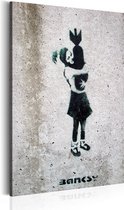 Schilderijen Op Canvas - Schilderij - Bomb Hugger by Banksy 40x60 - Artgeist Schilderij
