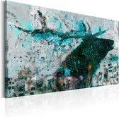 Schilderijen Op Canvas - Schilderij - Sapphire Deer 60x40 - Artgeist Schilderij