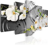 Schilderijen Op Canvas - Schilderij - Milky orchids 100x50 - Artgeist Schilderij