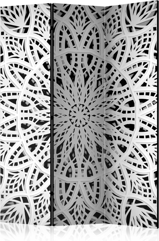 Kamerscherm – Scheidingswand – Vouwscherm – White Mandala [Room Dividers] 135×172 – Artgeist Vouwscherm