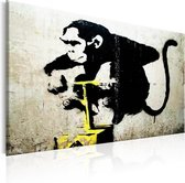 Schilderijen Op Canvas - Schilderij - Monkey Detonator by Banksy 120x80 - Artgeist Schilderij