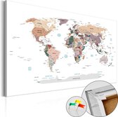 Schilderijen Op Canvas - Afbeelding op kurk - Where Today? [Cork Map] 60x40 - Artgeist Schilderij