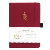 Archer & Olive Notitieboek A5 Dotted - Red Leaf