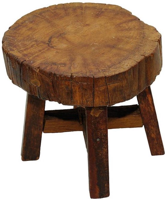 Bibliografie Afrikaanse koppel Kleine houten kruk van gerecycled hout 'Daya' Lumbuck - Tuinkruk /  tuinstoel... | bol.com