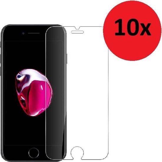 Geschikt voor iPhone 8/ 7/ 6/ 6S Screenprotector - Geschikt voor iPhone 8/ 7/ 6/ 6S Screen Protector 10x Bescherm Glas