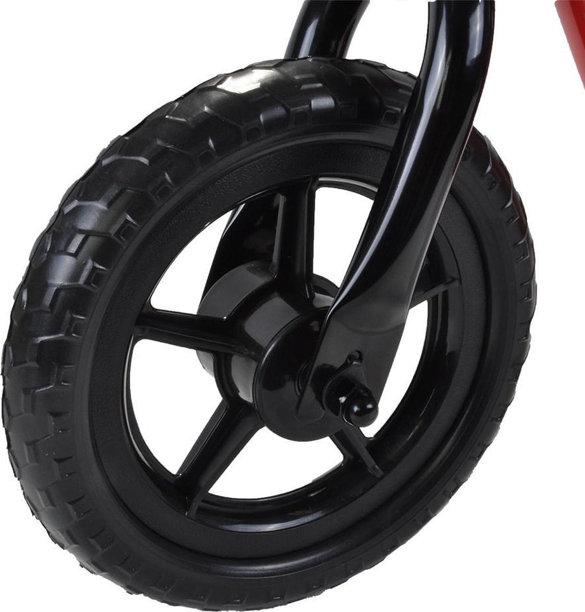 Bandits & Angels Metalen Loopfiets Starter Rood met Voetenplan vanaf 2 Jaar - Limited Edition - Rode Loop Fiets - Verstelbaar Zadel 29 tot 39 cm - Voor Jongens en Meisjes - Compact en Veilig - Lage Instap met Voetenplank — afbeelding 13