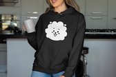 RJ BT21 BTS Hoodie Zwart | Army Kpop Bangtan Boys Album Merchandise | Schattige Schaap | Unisex | Maat L  |