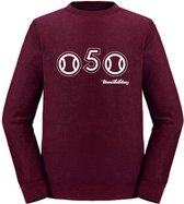 Tennis sweater - 050 Groningen tennishelden (bordeaux rood)