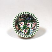 Schaal Kom D 6cm beschilderd aardewerk groen  - Tunesie