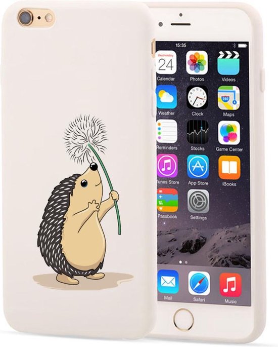 Apple Iphone 7 / 8 / SE2020 hoesje wit siliconen backcover telefoonhoesje -  Egeltje | bol