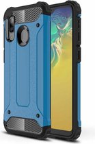 Magic Armor TPU + PC combinatie Case voor Galaxy A20e (blauw)