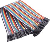Let op type!! 40-pins F - F Rainbow Dupont kabel vrouw naar vrouw Jumper Wire voor Arduino