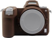 PULUZ zachte siliconen beschermhoes voor Nikon Z6 / Z7 (koffie)
