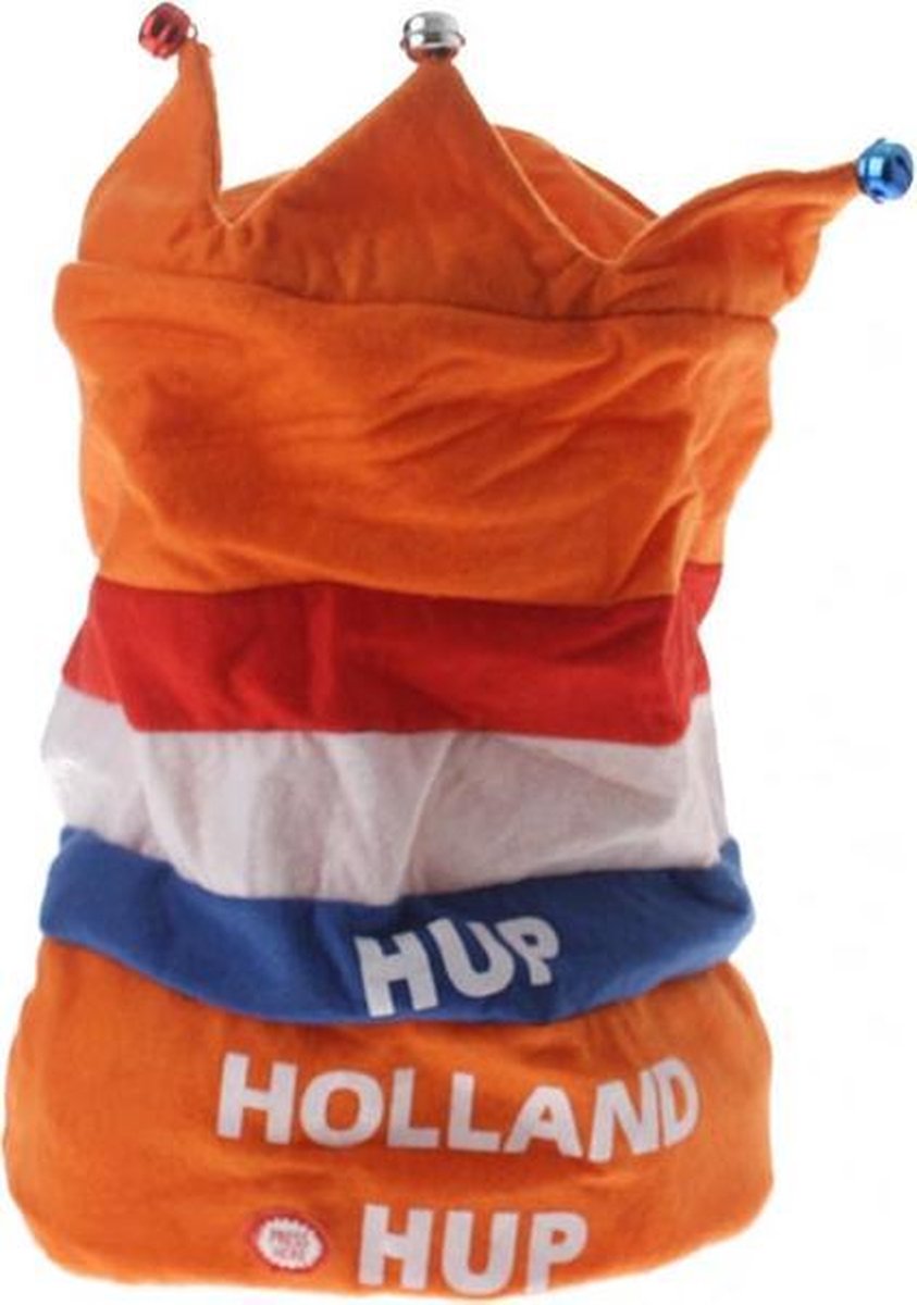 Oranje dansende muziek hoed set van 2 stuks
