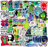 Alien vinyl laptop sticker| Bullet journal | 50 stuks