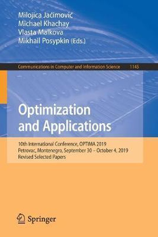 Communications in Computer and Information Science1145- Opti ... - cover