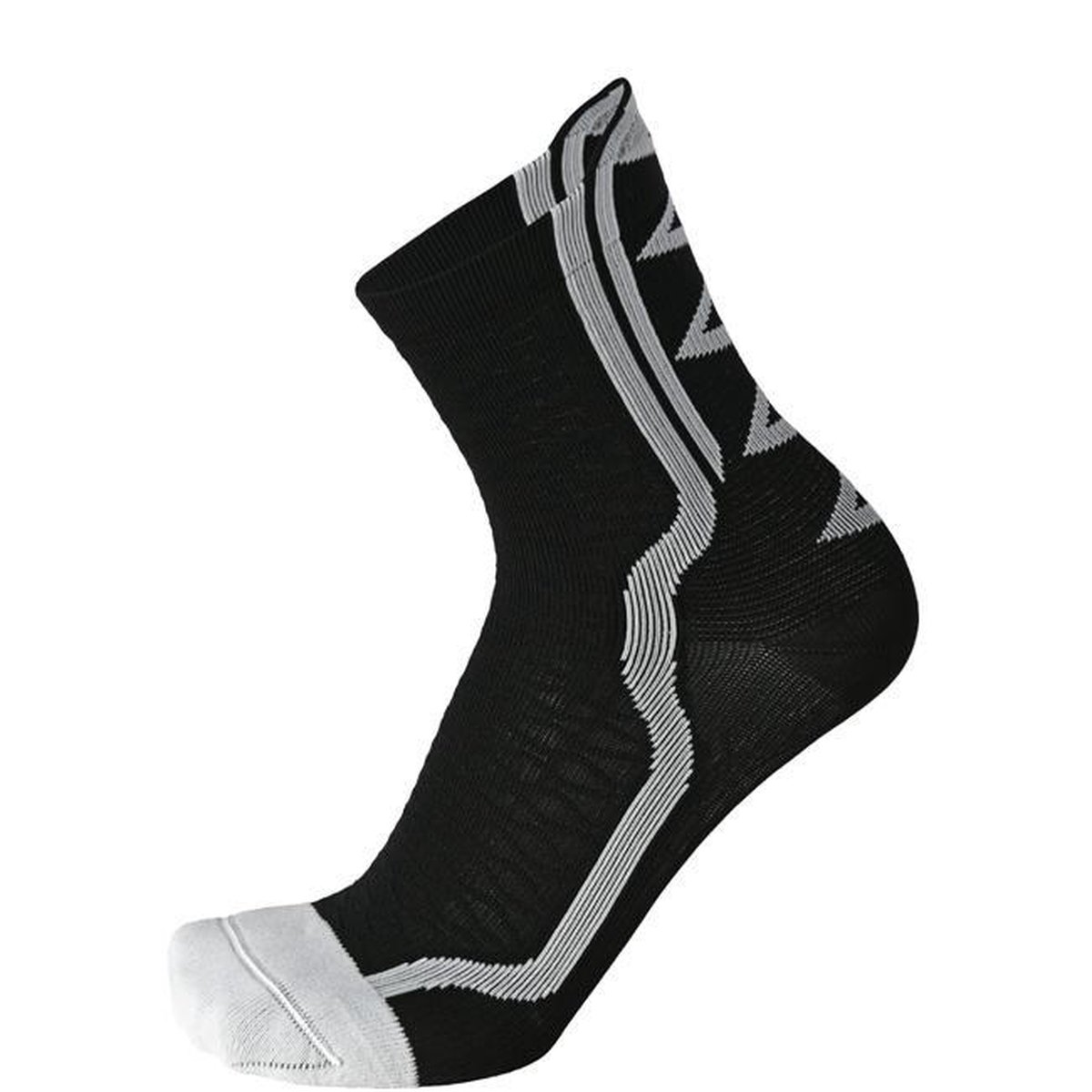 Lightweight extra dry bike sock 15 cm wit zwart XXL