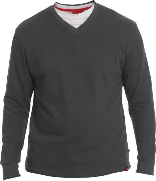 D555 Bliss Hommes Pull manches longues 100% coton - Gris - Taille M