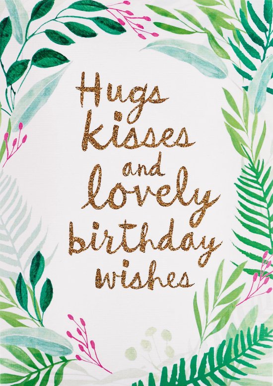 Hallmark Wenskaart Verjaardag Hugs kisses and lovely birthday wishes |  bol.com