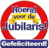 Huldeschild 50×50 cm Hoera voor de Jubilaris