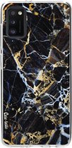 Casetastic Samsung Galaxy A41 (2020) Hoesje - Softcover Hoesje met Design - Black Gold Marble Print